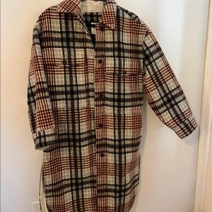 Zara Plaid Coat in Brown and Black